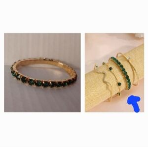 4/$30 New Green Gem Bracelet